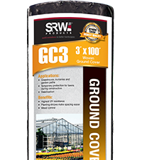 Woven Ground Cover UV resistant over-the-ground weed fabric for gardens and greenhouses.