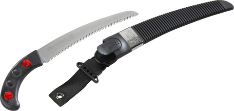 Silky Zubat Saws with roller entry scabbard for safe and effective tree pruning.