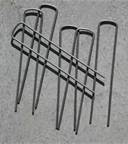 Galvanized Pins for Landscape Fabrics and more.  4" or 6" x 1" x 11 gauge.