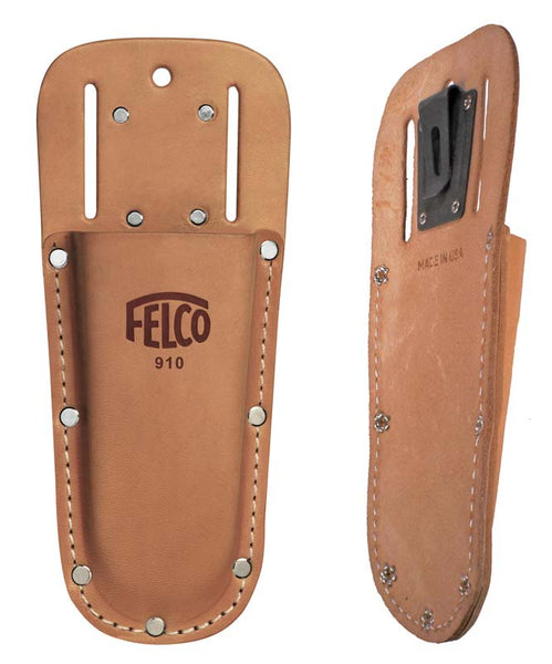 FELCO 8 Ergonomic Swiss Made Pruning Shears + Genuine Leather Holster (FELCO 910)